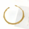 This is a fashionable, simple and niche stainless steel bracelet with 18K gold plating, featuring a double-layer stacked women's bracelet and stainless steel jewelry. It is exquisite and wear-resistant Item Picture
